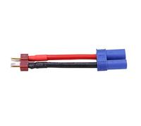 Adaptateur de Conversion de Prise mâle en T 93 mm 12 AWG vers Prise Femelle EC5 pour modèle d'avion de Voiture RC, idéal pour connecter des Batteries et des contrôleurs de Vitesse