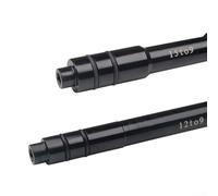 Adaptateur de conversion pour axe traversant de vélo 15 mm/12 mm à 9 mm avec joint en caoutchouc ajouté pour plus de stabilité (arrière 142 mm 12 à 9)
