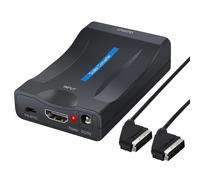 Adaptateur de convertisseur Audio vidéo, 1080P, HDMI, compatible avec SCART, pour TV HD, DVD, pour Sky Box, STB, VHS, Plug and Play, câble cc