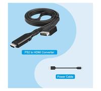 Adaptateur De Convertisseur Compatible Playstation PS2 Vers HDMI, Câble De Liaison HD For PS2, Prise En Charge De La Sortie 1080P 720P