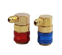 Adaptateur de convertisseur de fluorure de collecteur de connecteur de coupleur rapide ca de 2 pièces pour la voiture de système R134a