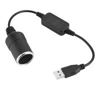 Adaptateur De Convertisseur De Prise Allume-Cigare De Voiture, Cordon Usb, De 5 V À 12 V, Adapté Pour Enregistreur De Conduite, Chien Électronique, Chargeur De Voiture