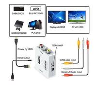 Adaptateur de Convertisseur Mini Av Rca en Hdmi Dvd Composite Av2Hdmi Cadaptateur 1080P Hdtv - JSLWBY-A0541