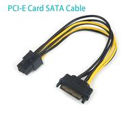 Adaptateur de convertisseur SATA, câble d'alimentation vidéo, 15 broches à 6 broches, carte PCI E, nouveauté 2021