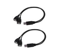 Adaptateur de cordon d'alimentation Hub, 2X USB 2.0 A mâle à 2 USB femelle