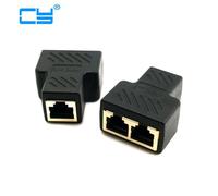 Adaptateur de cordon de raccordement Ethernet, 1 pièce, Cat6 RJ45 8P8C à double séparateur RJ45, avec bouclier
