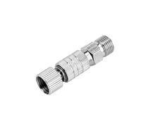 Adaptateur de couplage de déconnexion pour tuyau d'air d'aérographe, ensemble de connecteurs rapides, raccords M/F 1/8'', métal pivotant à 360° (laiton nickelé), arrêt