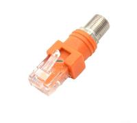 Adaptateur de couplage RF F mâle vers RJ45 mâle pour convertir le signal coaxial en interface compatible Ethernet