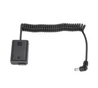 Adaptateur de coupleur de batterie factice NP-FW50 avec connecteur mâle CC Câble d'alimentation spiralé pour Sony A7 Mark II A6300 A6000