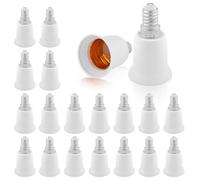 Adaptateur de Culot E14 vers E27 - Convertisseur de Douille pour Lampe à Incandescence LED - Lot de 20