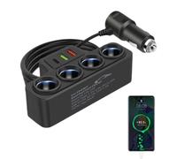 Adaptateur de de, inverseur de,Onduleur de 120 W à Charge Rapide pour Briquet | Onduleur de de Multifonctionnel avec 3 Ports USB,