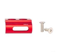 Adaptateur de dérailleur avant de vélo Sram Crochet fixe Hoodle en alliage d'aluminium Hauteur réglable Noir/rouge avec boulons pour un changement de vitesse parfait (CG21 rouge)