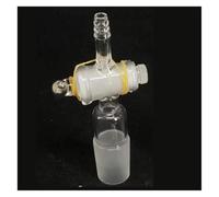 Adaptateur de dérivation sous vide en verre, Adaptateur droit de laboratoire en verre borosilicaté avec robinet d'arrêt 14/23-29/32 105-130 mm(19-26)