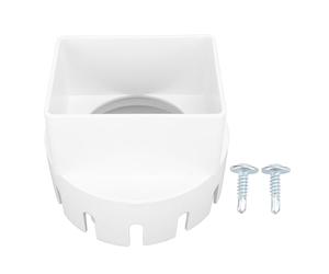 Adaptateur de descente de gouttière 3x4 pouces |La conception carrée en PVC empêche les dégâts d'eau |Adaptateur de descente pluviale extérieure pour gouttières/tuyaux (White)