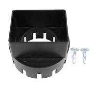 Adaptateur de descente de gouttière en PVC carré pour gouttière vers connecteur de tuyau de drainage pour mur extérieur, tuyau d'eau de pluie carré, taille 7,6 x 10,2 cm, durable, (Noire)