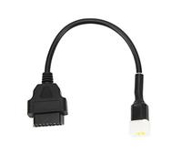 Adaptateur de Diagnostic OBD2, Outil de détection de défauts de Moteur à 6 Broches, Remplacement de câble de connecteur en Plastique Durable Haute Performance pour Moto Delphi