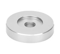 Adaptateur de disque 45 tr/min, feuille de conversion à grand trou noir, adaptateur de platine 45 tr/min pour la plupart des disques à grand trou (argenté)