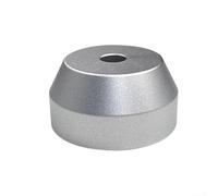 Adaptateur de disque vinyle de 17,8 cm - Conversion de broche à 45 vitesses - Adaptateur de trou central en aluminium pour platines et gramophones - Base argentée de 38 mm