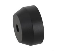Adaptateur de disque vinyle de 17,8 cm - Conversion de broche à 45 vitesses - Adaptateur de trou central en aluminium pour platines et gramophones - Base argentée de 38 mm (noir)