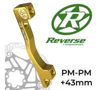 Reverse Disques de Frein Adaptateur Pm - Pm Ø 203mm+43mm Or