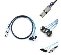Adaptateur de données Mini SAS SFF-8088 mâle vers 4X SATA 7 broches, convertisseur de fond de panier