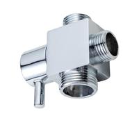 Adaptateur de douche bidirectionnel en laiton à changement rapide sans joint d'étanchéité Installation simple pour salle de bain Inverseur de douche en laiton solide