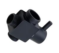 Adaptateur de douche en laiton robuste à double port, adaptateurs résistants à l'érosion pour systèmes de pommeau de douche, valves de dérivation de douche en laiton massif