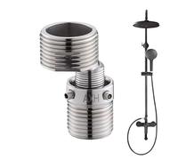 Adaptateur de douche - Raccord de robinet mural escamotable | Adaptateur d'angle de douche réglable en acier inoxydable | Connecteur de valve à pied incurvé anti-fuite pour salle de bain, cuisine et