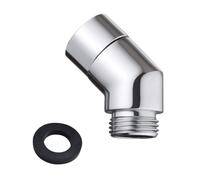 Adaptateur de douchette à 135 degrés, adaptateur de tuyau de douche, tête articulée, coin de douche, adaptateur de tuyau de douche, joint en caoutchouc (argent)