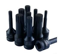 Adaptateur de douille 1/2" 12 points compatible avec clés électriques et cliquets pour bricolage, menuiserie et utilisation mécanique (M15)
