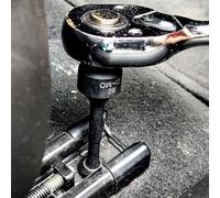 Adaptateur de douille 1/2" 12 points M5-M19 pour clés électriques et à cliquet, pour matériau CR-MO, noir, 7,6 cm, longueur 78 mm, compatible avec 1/2" (M11)