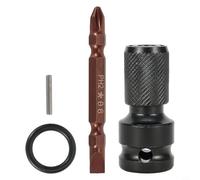 Adaptateur de douille 1/2 à 1/4 robuste avec verrou de sécurité et embout de tournevis pour clé pneumatique ou cliquet de conversion haute dureté pour kit d'outils en acier Cr-V pour l'entretien