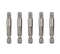 Adaptateur De Douille 1/4 "3/8" 1/2 ", Jeu De Mèches, Pilote D'écrou, Extension De Puissance, Qualité D'impact, Adaptateur À Tige Hexagonale, Forets, Manchon De 6-5Pcs 6.35mm-50mm)