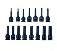 Adaptateur de douille 12 points 1/2", douille de 7,6 cm de long, embout de tournevis compatible avec les clés électriques et à cliquet M5 à M19 ()