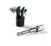 Adaptateur de douille à choc 1/2 pour perceuse - Robuste pour réducteur en acier CR V pour le retrait des écrous de roue et le changement de pneu (connecteur adaptateur)