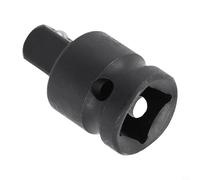 Adaptateur de douille à cliquet en acier avec finition galvanisée, avec fixation à bille et petit trou pour la sécurité de la douille (1-2 à 3-8)