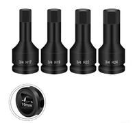 Adaptateur de douille à tête hexagonale pour hoc 86,4 cm H12H32 avec construction robuste en acier chromé MO et verrou de trou de goupille antidérapant (H12)