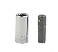 Adaptateur de douille à tige hexagonale 1/4 et convertisseur de douille de perceuse compatible avec changement rapide et mandrins de perceuse standard pour adaptation d'outils électriques