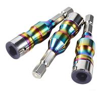 Adaptateur de douille à tige hexagonale avec verrouillage à bille, porte-embout à changement rapide de 6,35 mm pour outils électriques, extension de perceuse absorbant les chocs, connecteur en acier
