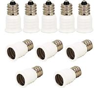 Adaptateur de douille d'ampoule, 10 pièces adaptateur E12 convertisseur d'adaptateur de base de lampe E12 à E14, adaptateur de base de lampe E12 à E14 for lampes à incandescence, LED, halogènes à écon