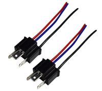 Adaptateur De Douille D'ampoule 9003 H4 M¿Le,1 Paire 2 Pi¿Ces,Connecteur De Lampe,C¿Ble De Phare Led Antibrouillard,Base De Douille - Type Black