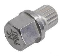 Adaptateur de douille de verrouillage de roue en acier creux 34/18PT pour démontage d'écrou de roue BMW anti-vol, outil de retrait d'écrou de roue de 13,5 mm de diamètre extérieur, antirouille durable