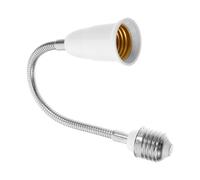 Adaptateur de Douille E27 à Visser Rallongé Orientable pour Lampe | PC et Métal, Conversion Large Compatibilité, Usage Intérieur et Extérieur, Base à Vis Large