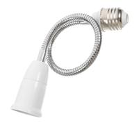 Adaptateur de Douille E27 Rotatif Bras Flexible Renforcé, à 360° | Conversion E27 vers E27, Éclairage de Travail Précis, pour Plafonds Hauts et Ateliers, Plastique Métal
