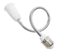 Adaptateur de Douille E27 vers E27 à Bras Flexible Rotatif | Métal et Plastique, Installation Facile, Rallonge de Portée, pour Plafonds Hauts, Ateliers et Coins Sombres
