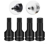Adaptateur de douille hexagonale pour clé à choc 86,4 cm, H12 H32, construit avec des matériaux solides pour plus de fiabilité (H19)