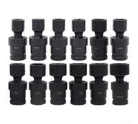 Adaptateur de douille hexagonale pour clés pneumatiques et électriques, interface de 30,5 cm, acier chromé, options de filetage de vis de 12 mm, 24 mm, design à manchon rotatif (21 mm)