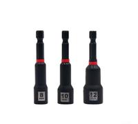 Adaptateur de douille hexagonale pour tournevis 65 mm - Manchon d'extension magnétique pour forets utilisés dans les motos automobiles et les services de machines (8 + 10 + 12 mm)