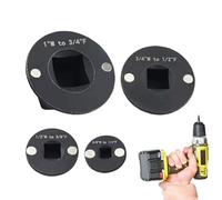 Adaptateur de Douille Plate,Cliquet À Cliquet En Acier Inoxydable | Accessoire D'Extension De 4 Pièces Pour Outils À Pour Les Espaces Étroits Et La Clé Écrou Domestique