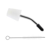 Adaptateur de douille pour cafetière | Adaptateur de longue pour bouilloire | 1,5-1,8 cm de diamètre Embout conique réutilisable avec brosse de nettoyage pour chocolat chaud, boissons, maison